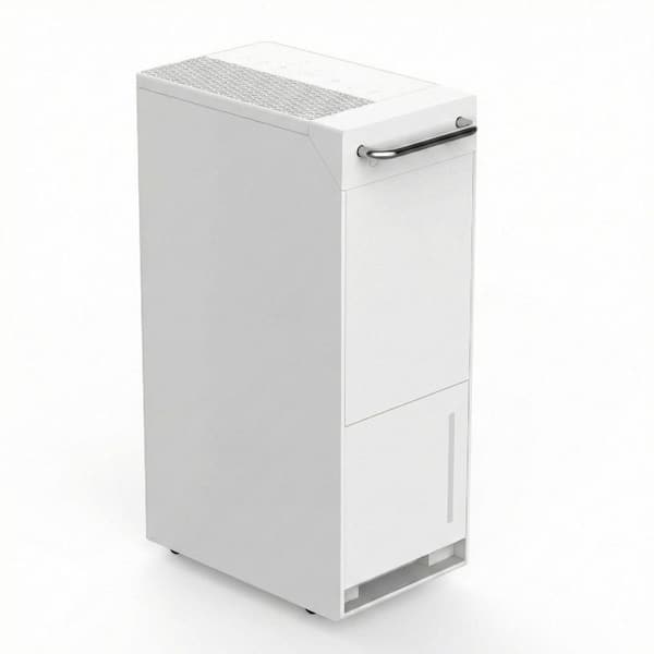 74 Pints/Day Portable Dehumidifier,1500 sq. ft. Coverage, White with Bucket, Timer, and Child Lock