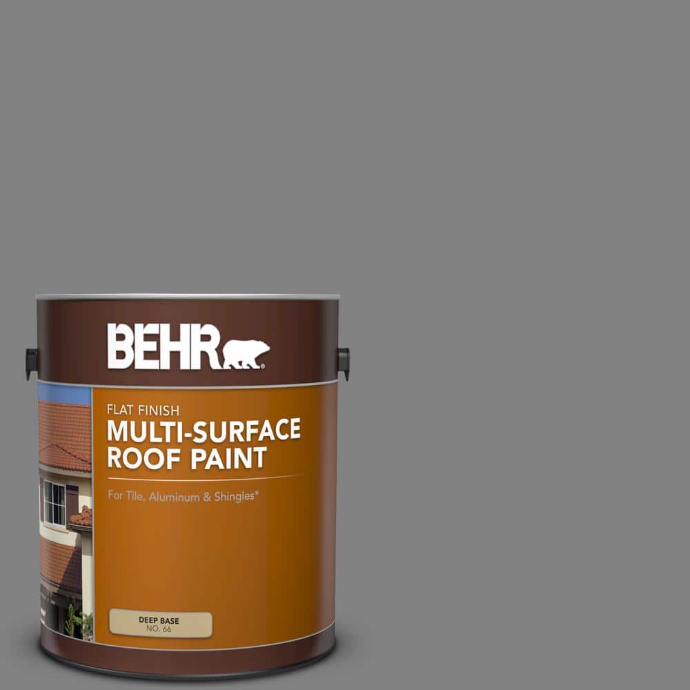 1 gal. #RP-34D Deep Gray Flat Multi-Surface Exterior Roof Paint