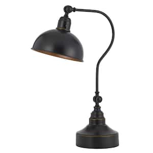 Charlie 25 in. Bronze Integrated LED No Design Interior Lighting for Living Room with Bronze Metal Shade