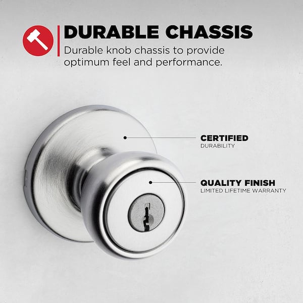 Kwikset Tylo Satin Chrome Keyed Entry Door Knob 400T 26D CP
