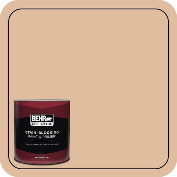 BEHR ULTRA 1 qt. Home Decorators Collection #HDC-CT-04 Chic Peach Flat Exterior Paint & Primer