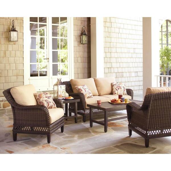 hampton bay woodbury patio set