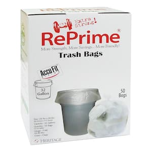 32 Gal. Clear Linear Low Density Trash Bags, 0.9 mil, 33 in. x 44 in., 6 Boxes of 50 Bags, 300/Carton