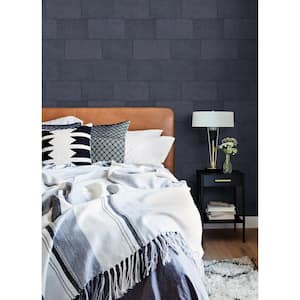 Lyell Dark Blue Stone Wallpaper