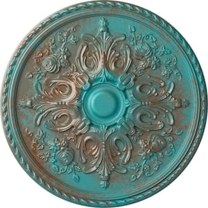 32-5/8 in. x 2 in. Bradford Urethane Ceiling (Fits Canopies up to 6-5/8 in.), Copper Green Patina