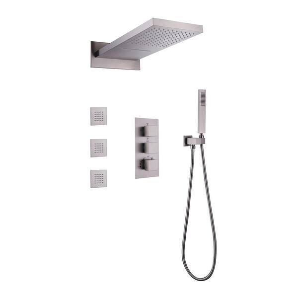 55 inch 3-Jet Stainless Steel Shower Panel System