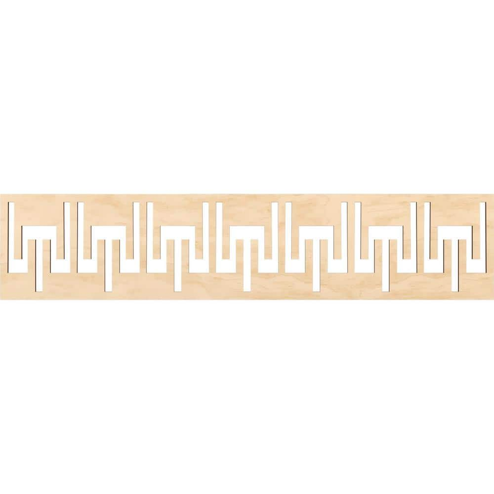 Ekena Millwork Victory Fretwork 0.25 in. D x 46.75 in. W x 10 in. L Birch Wood Panel Moulding