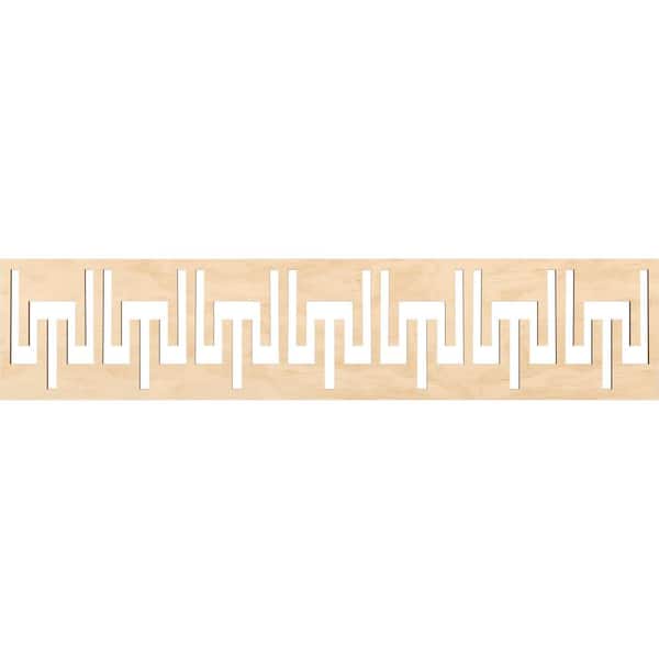 Ekena Millwork Victory Fretwork 0.25 in. D x 46.75 in. W x 10 in. L Birch Wood Panel Moulding