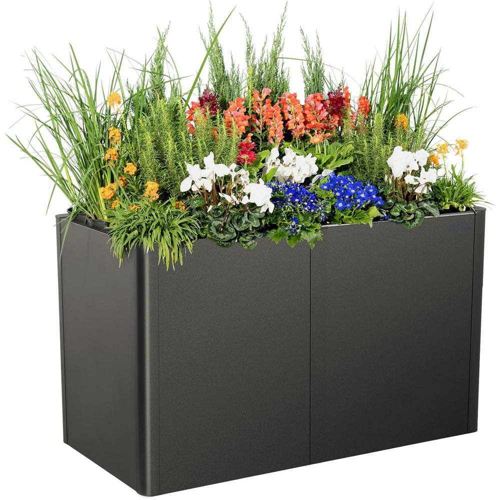 Urban Charcoal 32" Tall Modern Metal Raised Garden Bed