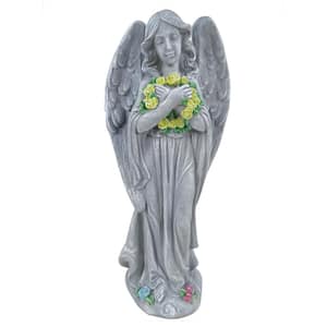 Angel with Yellow Flower Wreath Statue
