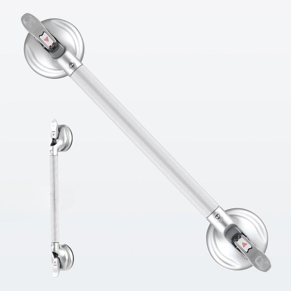 21 in. L x 2.8 in. D Grab Bar for Bathtub & Shower, Strong Suction Cup, Hea