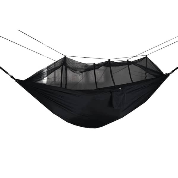 8.5 ft. Portable Hammock with mosquito net in Black