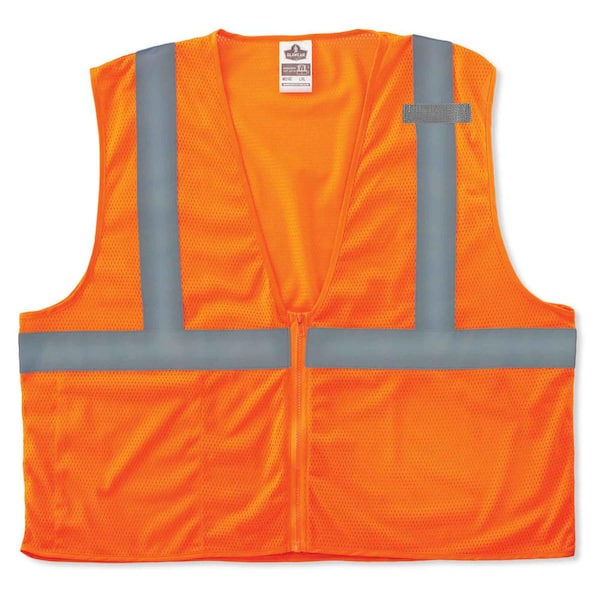 Ergodyne GLoWEAR 8210Z L/XL Orange Hi-Vis Type R Class 2 Economy Mesh Vest