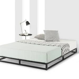 Mellow Modernista 6 in. Black Full Low Profile Metal Platform Bed with ...