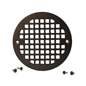 5 in. Round Cast Brass Heavy Duty Coverall Strainer in Oil Rubbed Bronze for Shower/Floor Drains