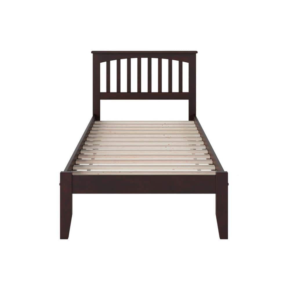 Espresso Twin Mission Wood Frame Bed with Storage