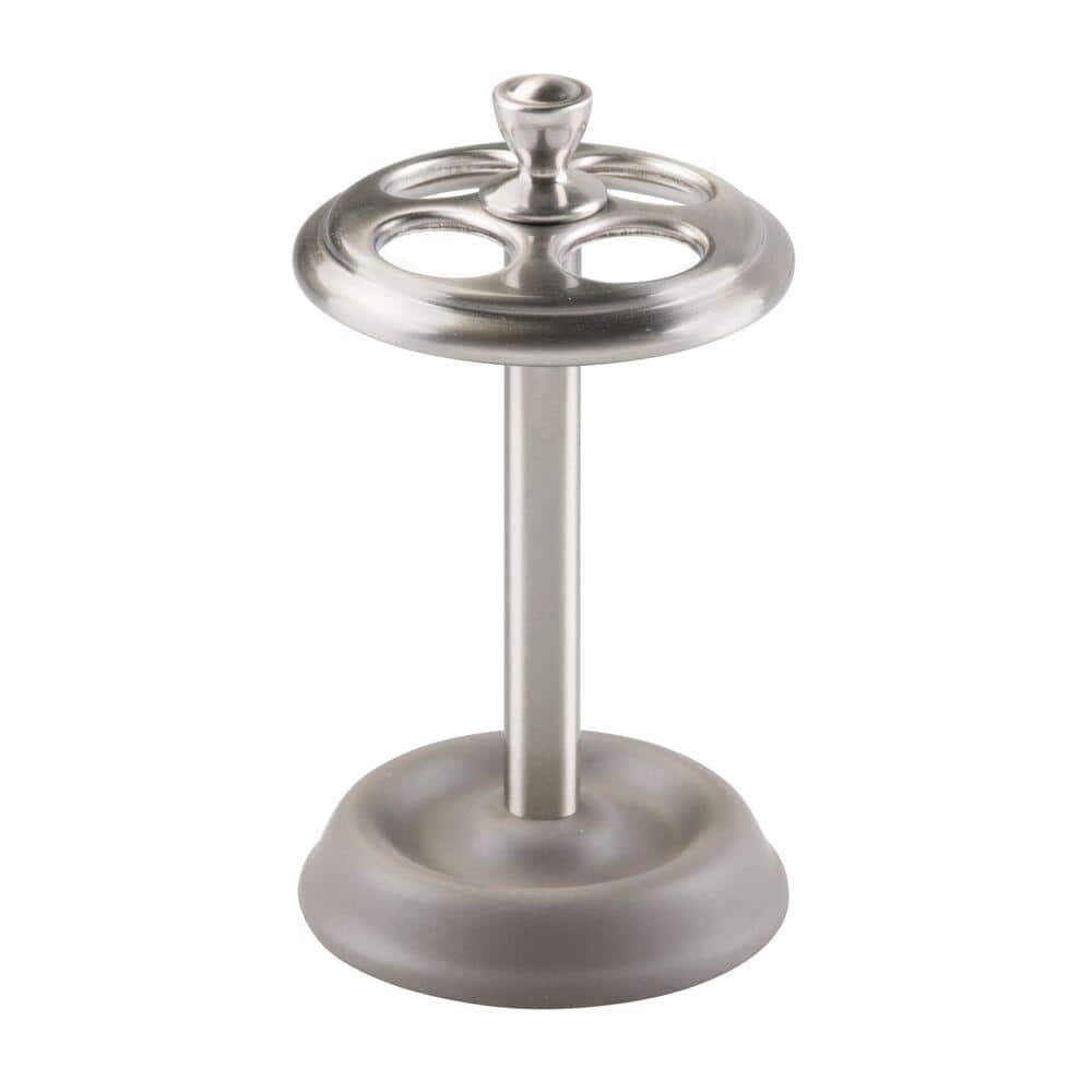 IDESIGN York Toothbrush Stand in Gray 74972 The Home Depot