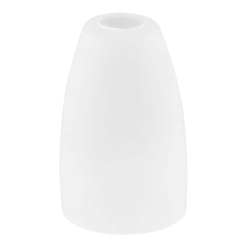 2-1/4 in. Fitter Frosted White Glass Cylinder Pendant Lamp Shade