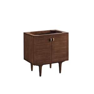 Amberly 29.9 in. W x 23.4 in. D x 33.5 in. H Single Bath Vanity Cabinet without Top in Mid-Century Walnut