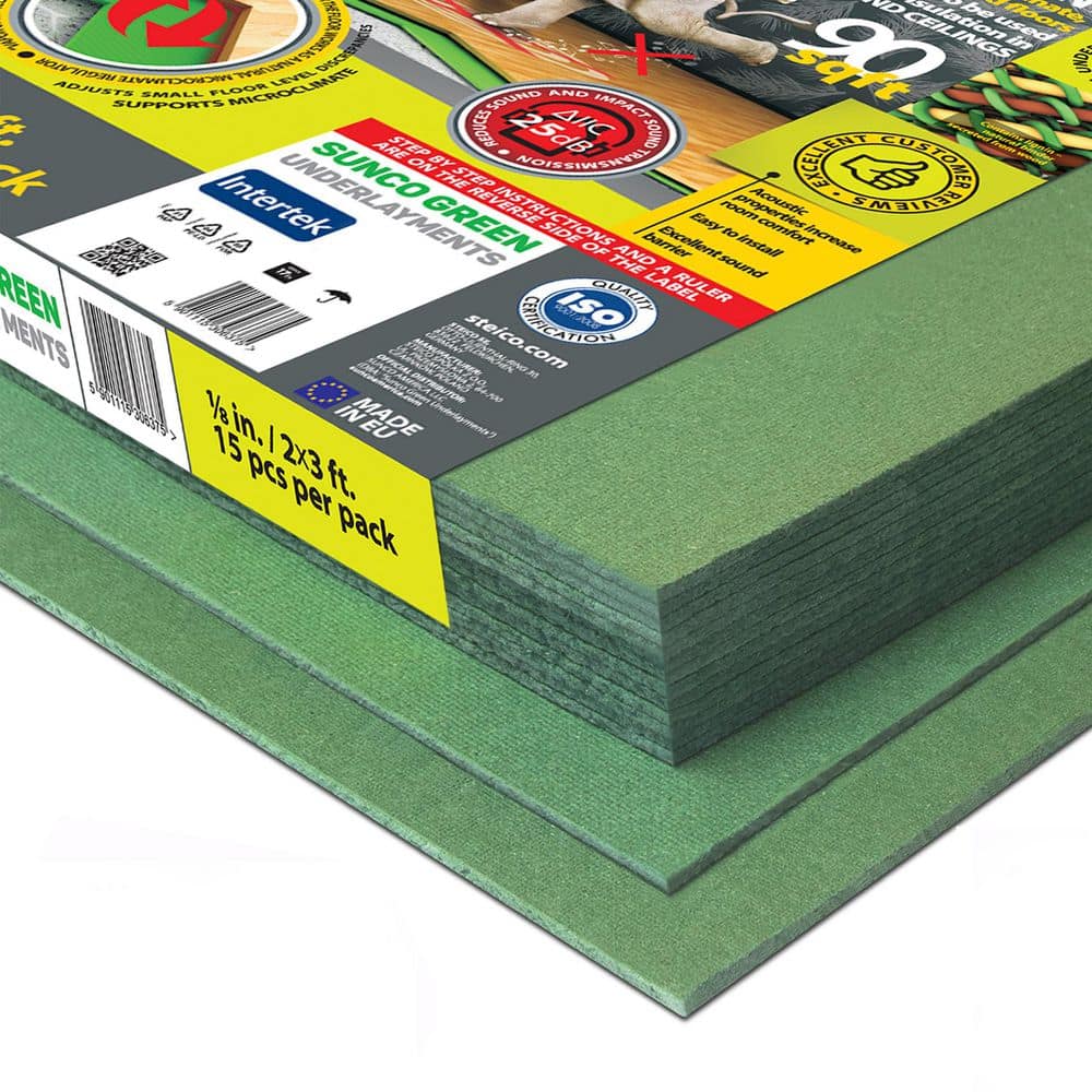 Green 3mm Wood Fiber Underlayment for Laminate and Vinyl Floors