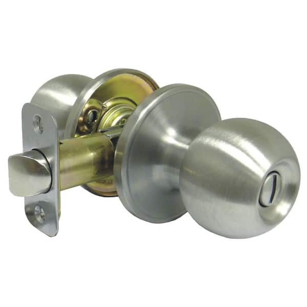 Faultless Ball Stainless Steel Privacy Bed/Bath Door Knob