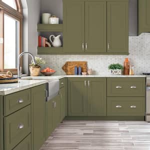 1 qt. #S350-6 Truly Olive Semi-Gloss Enamel Interior/Exterior Cabinet, Door & Trim Paint