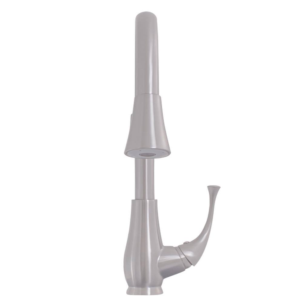 Brushed Nickel Pull-Down Kitchen Faucet with Spray