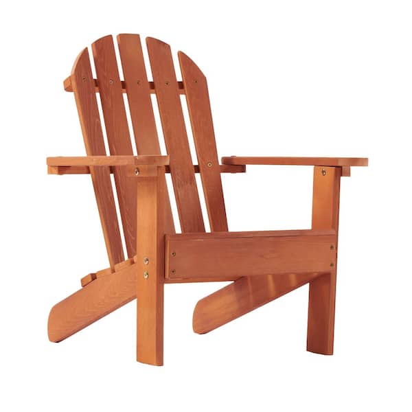 Red Outdoor Wood Kid's Adirondack Chair for Outside, Deck, Garden, Backyard, Balcony
