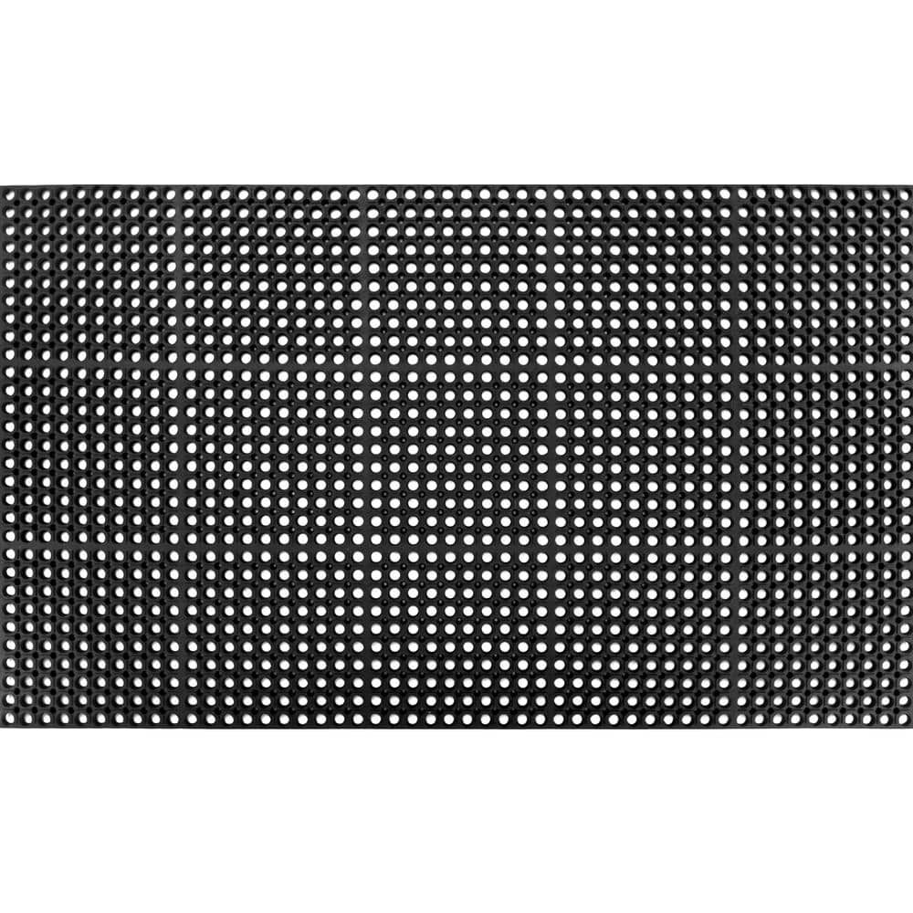 Tru-Tread 7/8 in. Black 3 ft. x 5 ft. Rubber Grease Proof Indoor Commercial