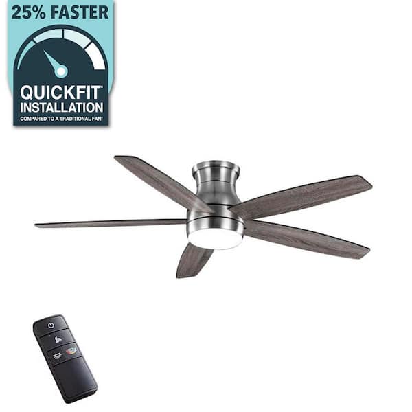 Ashby Park 60 in. White Color Changing Integrated LED Brushed Nickel Ceiling Fan with Light Kit and Remote Control