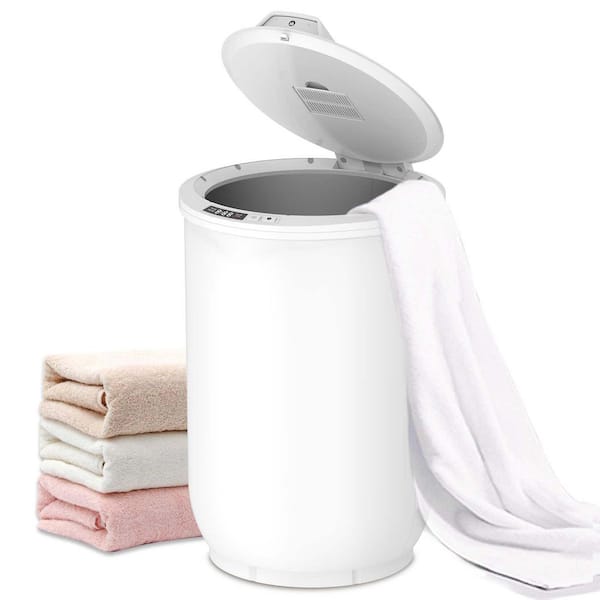 Electric Large Capacity Towel Warmer Bucket in White, Rapid Heating w/Timer, Digital Display, Safety Lock, Auto Shut-Off