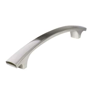 5 in. (127 mm) Satin Nickel Modern Curved Cabinet Drawer Center-to-Center Pull (10-Pack)