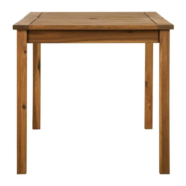 Brown Rectangle Acacia Wood Simple Outdoor Dining Table