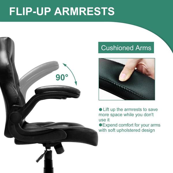 office chair with flip up armrests