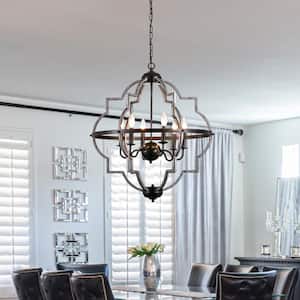 Miami 6 -Light Candle Style Geometric Chandelier