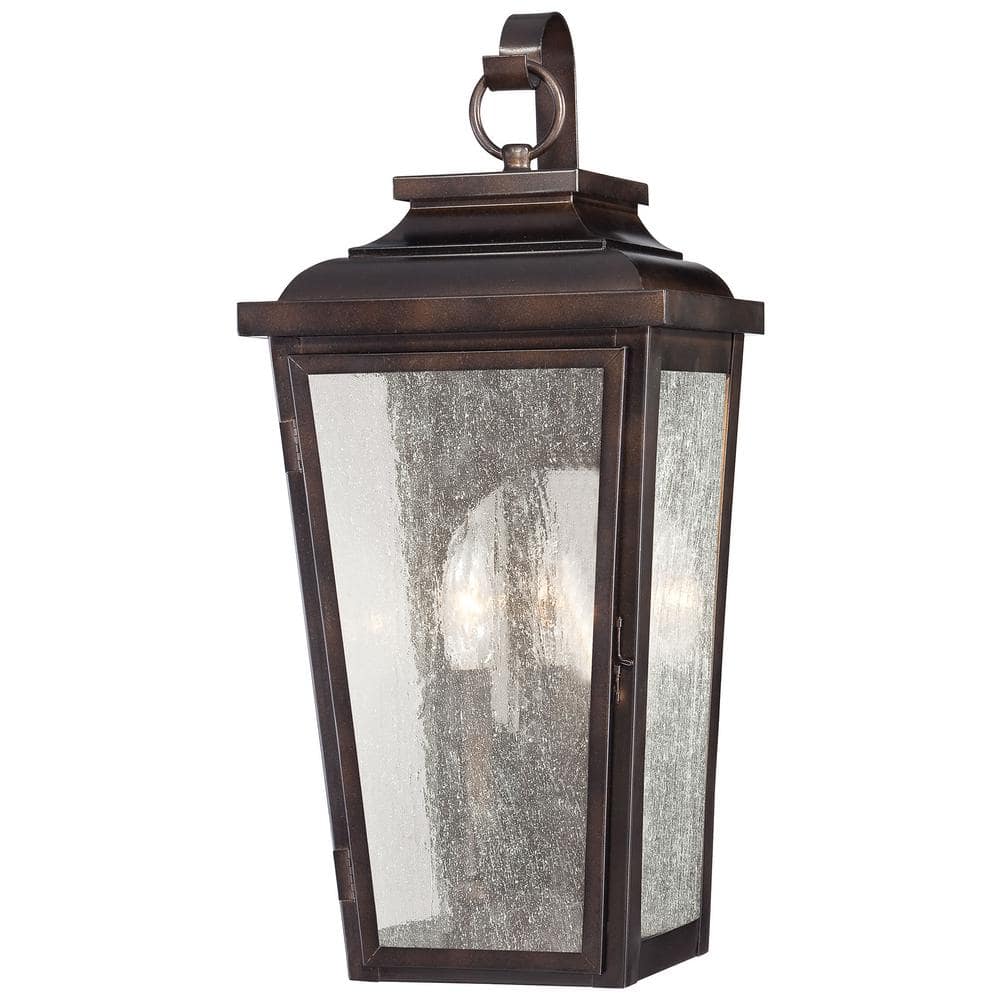 the great outdoors by Minka Lavery Irvington Manor 2-Light Chelsea Bronze  Outdoor Pocket Wall Lantern Sconce 72170-189 - The Home Depot