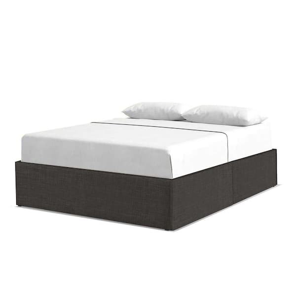 AndMakers Kahuna Gray Wood Frame Queen Platform Bed with 2-Drawers