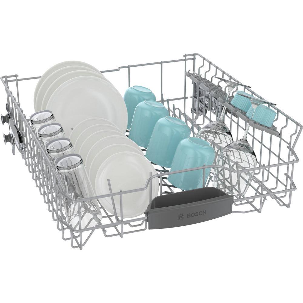 24" White Built-In Dishwasher with Stainless Steel Tub