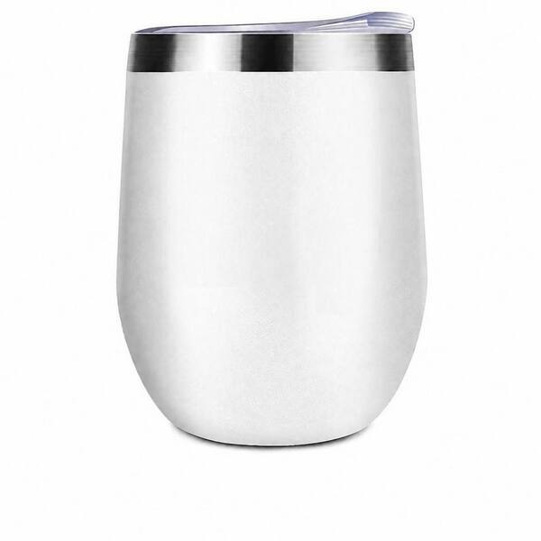 12 oz Personalized Stainless Steel Wine Tumbler Custom Photo Text or Logo for Hot and Cold Beverages