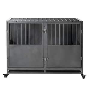 Any 47.25 in W Heavy-Duty Dog Cage pet Crate for Large Dog