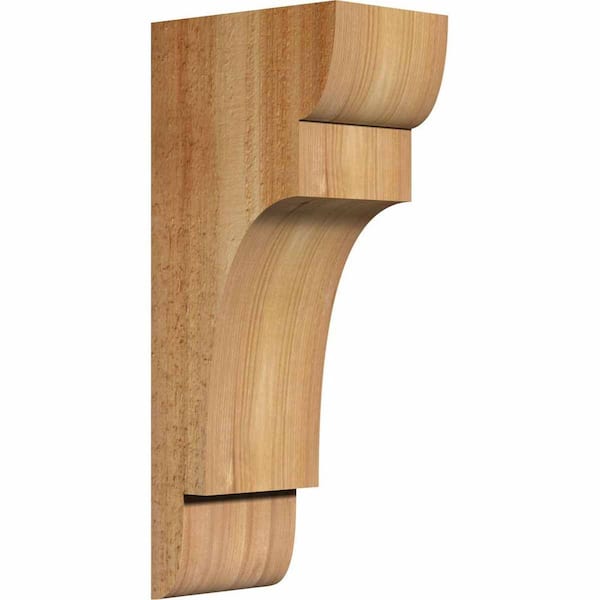 Ekena Millwork 4 in. x 6 in. x 14 in. Western Red Cedar New Brighton Rough Sawn Corbel