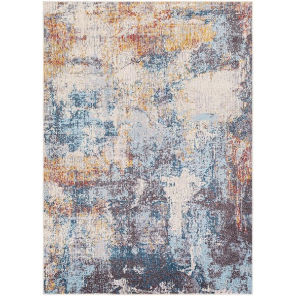 Jennya 71 L x 47 W Non-Slip Indoor Door Mat Corrigan Studio Color: Dark Blue, Mat Size: 0.40 H x 23.50 W x 35.50 L