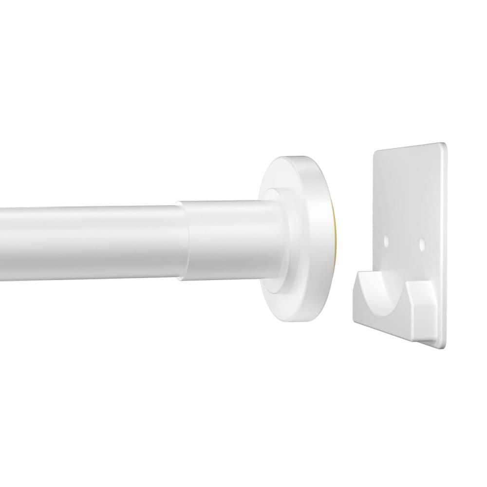 Adjustable 80 in. Stainless Steel Shower Curtain Rod for Bathroom, Spring Tension Rod with Holders in White price history on PriceWatchPro