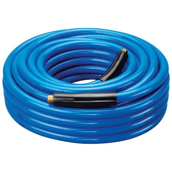 Amflo 3/8 in. x 50 ft. Blue Bend Restrictors Air Hose with 1/4 in. NPT Fittings