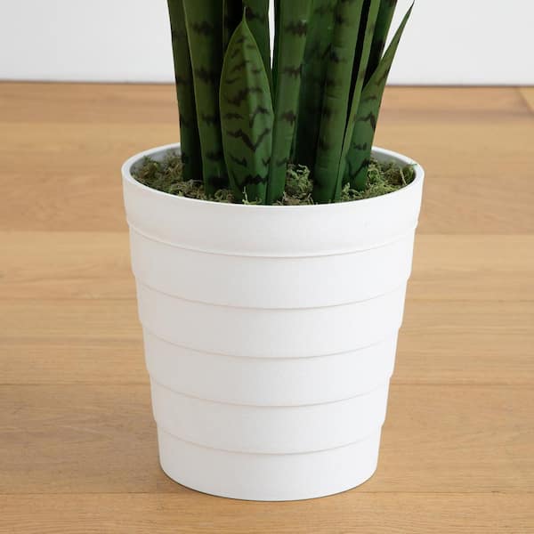 Nearly Natural 4 ft. UV Resistant Artificial Sansevieria Plant in