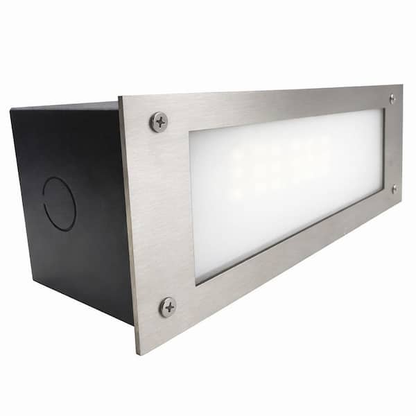 Horizontal Hardwired Grey LED Step or Stair Light, Indoor/Outdoor 3 CCT Color Selectable 3000K to 5000K