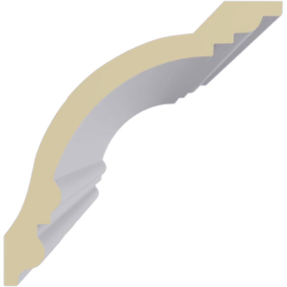 White Polyurethane Diane Crown Moulding 94.5" Length
