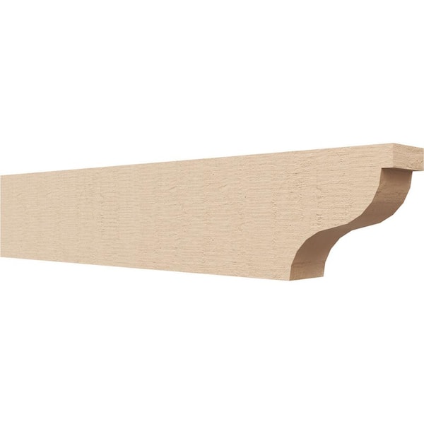 Ekena Millwork 2-in. x 4-in. x 20-in. Garner Woodgrain, Primed Tan Timberthane Polyurethane Rafter Tail Brace