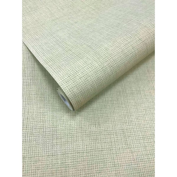 Walls Republic Sage Linen Weave Textured Wallpaper Print Non-Woven Non-Pasted Textured Wallpaper 57 sq. ft.