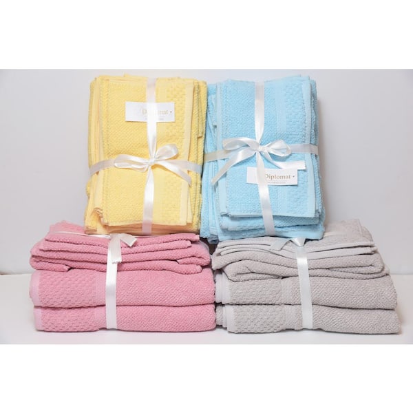 Espalma Diplomat 6-Piece 100% Cotton Bath Towel Set Coral